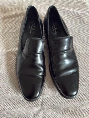 Cole Haan Black Leather Slip-On Loafers